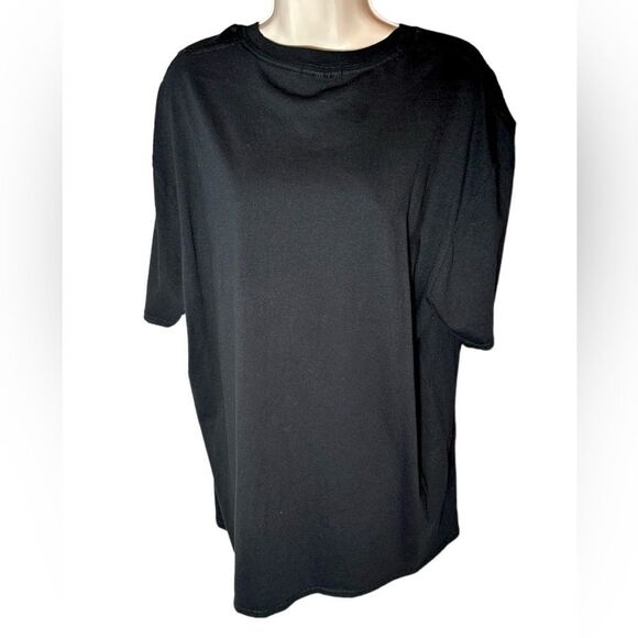 Boohoo Mens Black Oversized Skelton Heart Rhinestone T-Shirt - Picture 4 of 6
